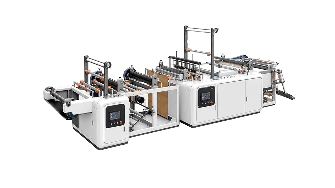 LayerQuestar LQ-CRB series continuous roll bag making machine — perforated roll bag production line in operation