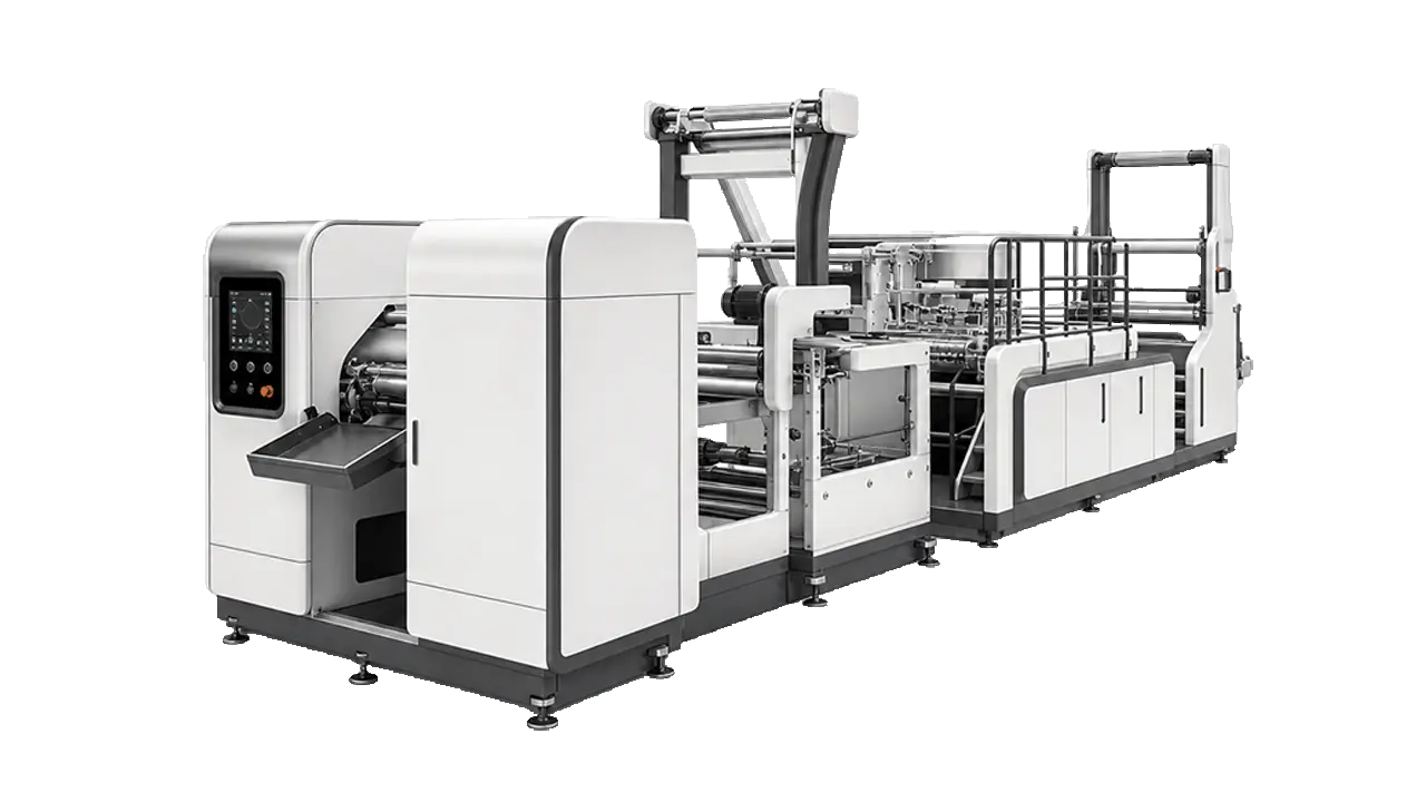 LayerQuestar LQ-DG series drawstring garbage bag making machine in production