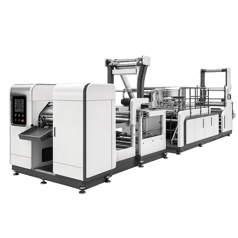 Drawstring garbage bags on roll produced by LayerQuestar LQ-DG series machine