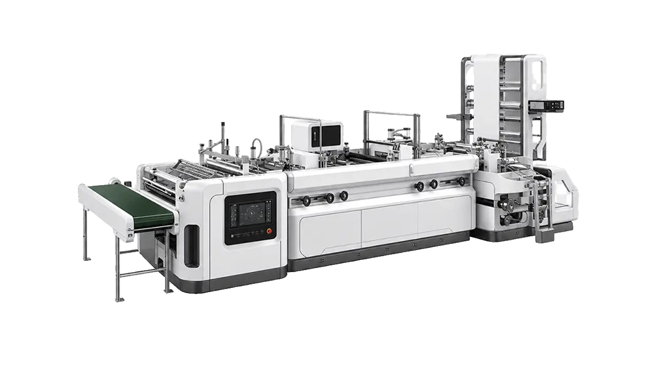 LayerQuestar LQ-HB-800 multi-function handle bag making machine — soft loop patch die-cut draw tape