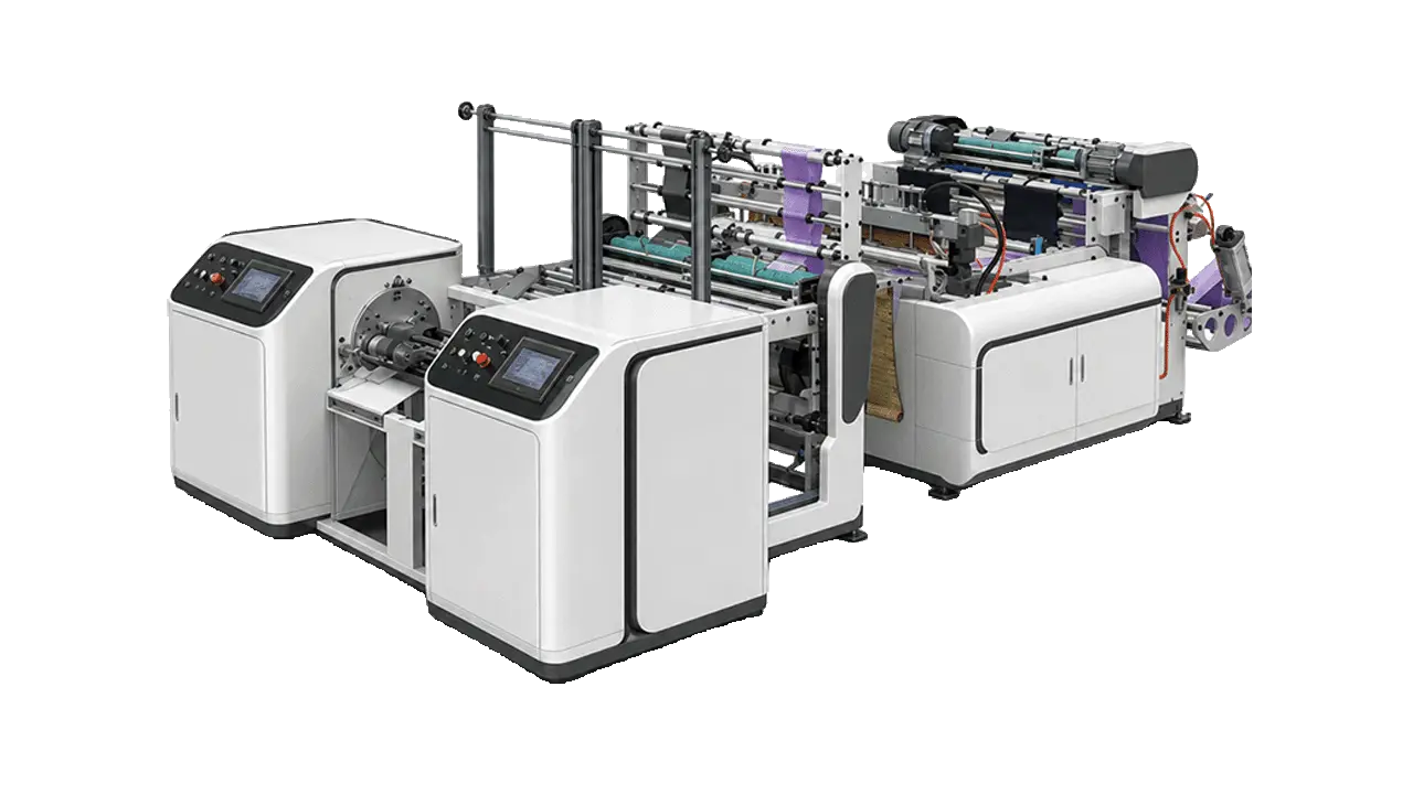 LQ-GB2L-350 dual-lane star-seal garbage bag making machine