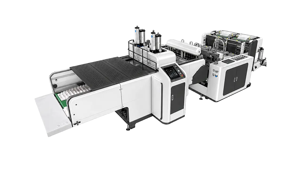 LayerQuestar LQ-500×2 dual-line automatic T-shirt bag making machine with servo control