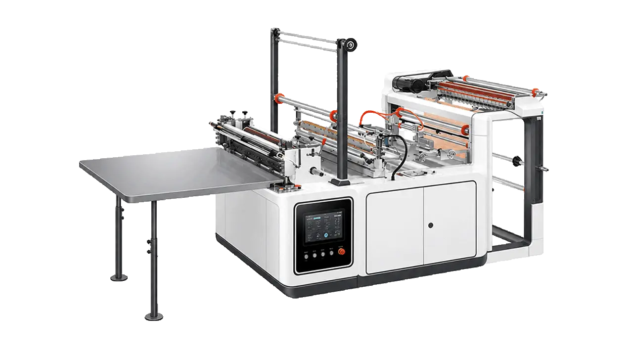 LayerQuestar flat bag making machine — individual stacked flat bag production