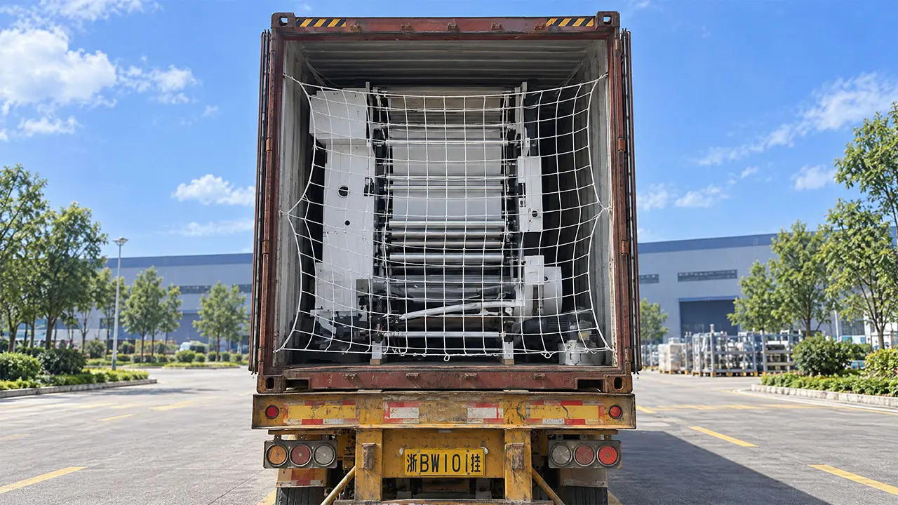 Blown film machine export packaging and sea freight