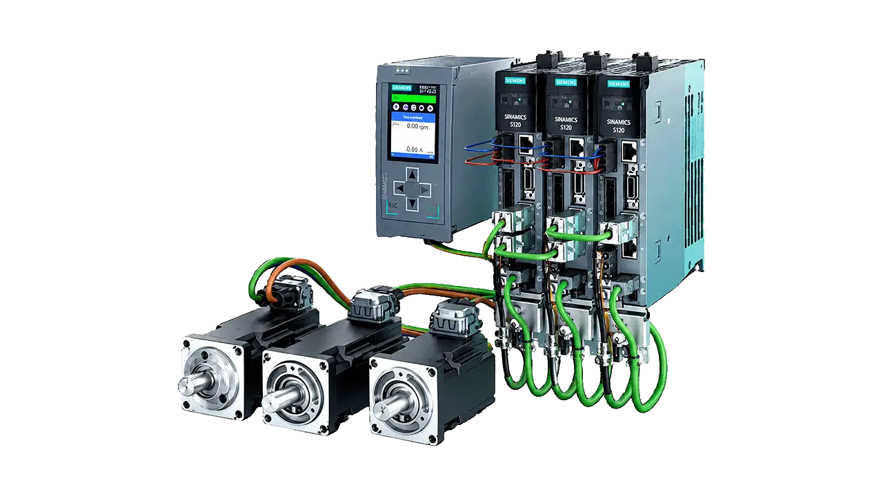 3-axis servo drive system close-up — LayerQuestar LQ-DG drawstring bag machine