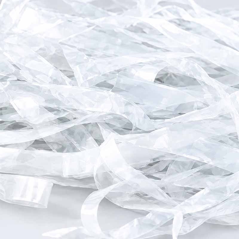 Industrial PE film offcuts and stretch film bales for recycling