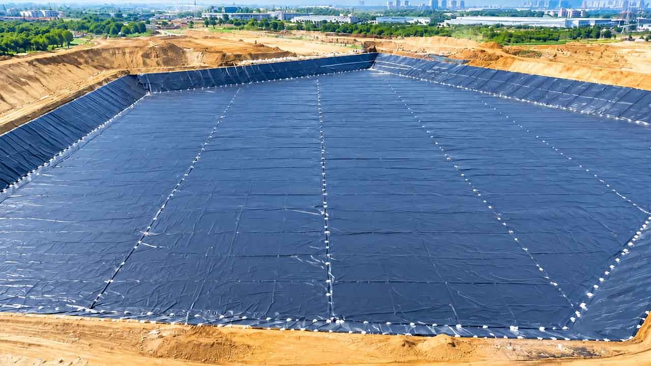 Construction waterproofing membrane and geomembrane produced from recycled LDPE pellets