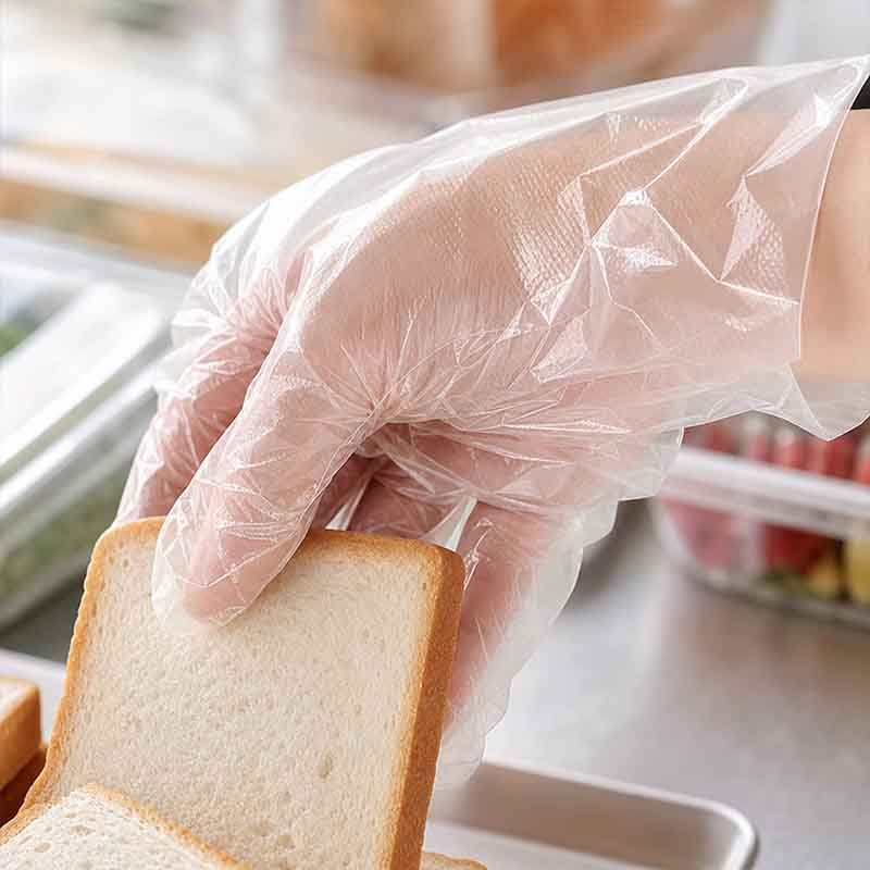 Disposable PE glove bags produced by LayerQuestar glove bag making machine