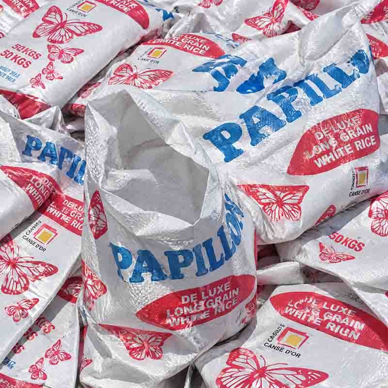 Used rice and flour PP woven bags for wet-process recycling