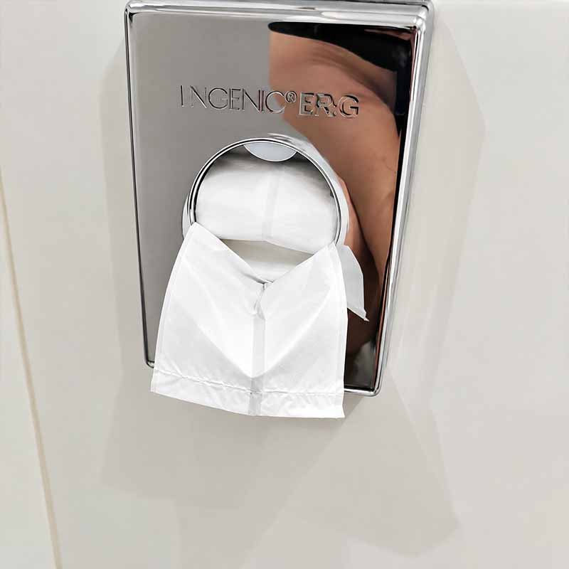 Sanitary bags on a roll — hotel and medical sanitary bag rolls produced on LayerQuestar CRB machine