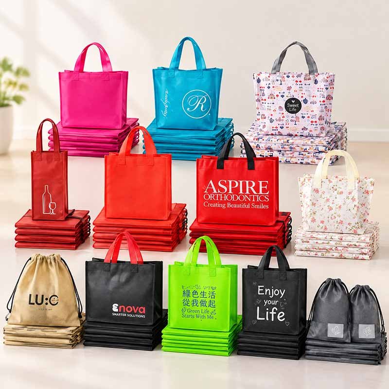 Printed woven bags, non-woven bags and flexible packaging film